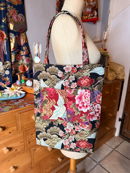 Tote bag tissu japonais en coton