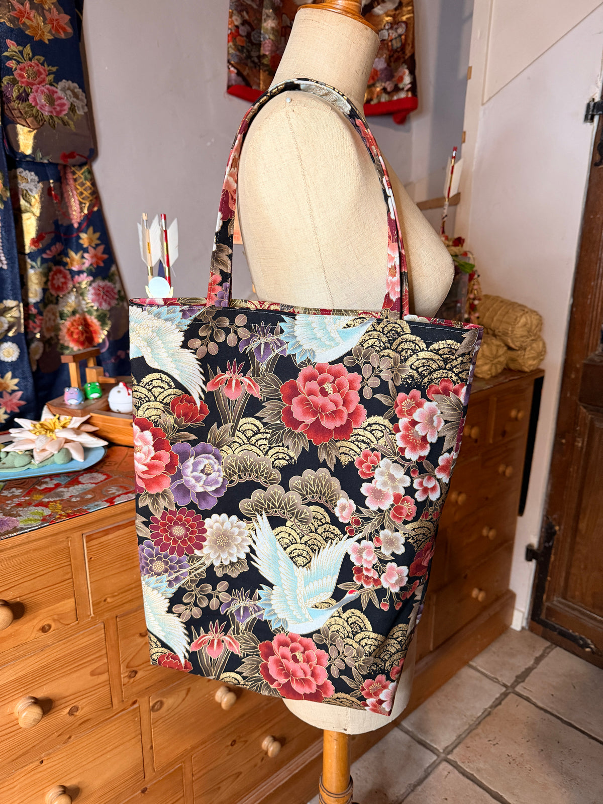 Tote bag tissu japonais en coton