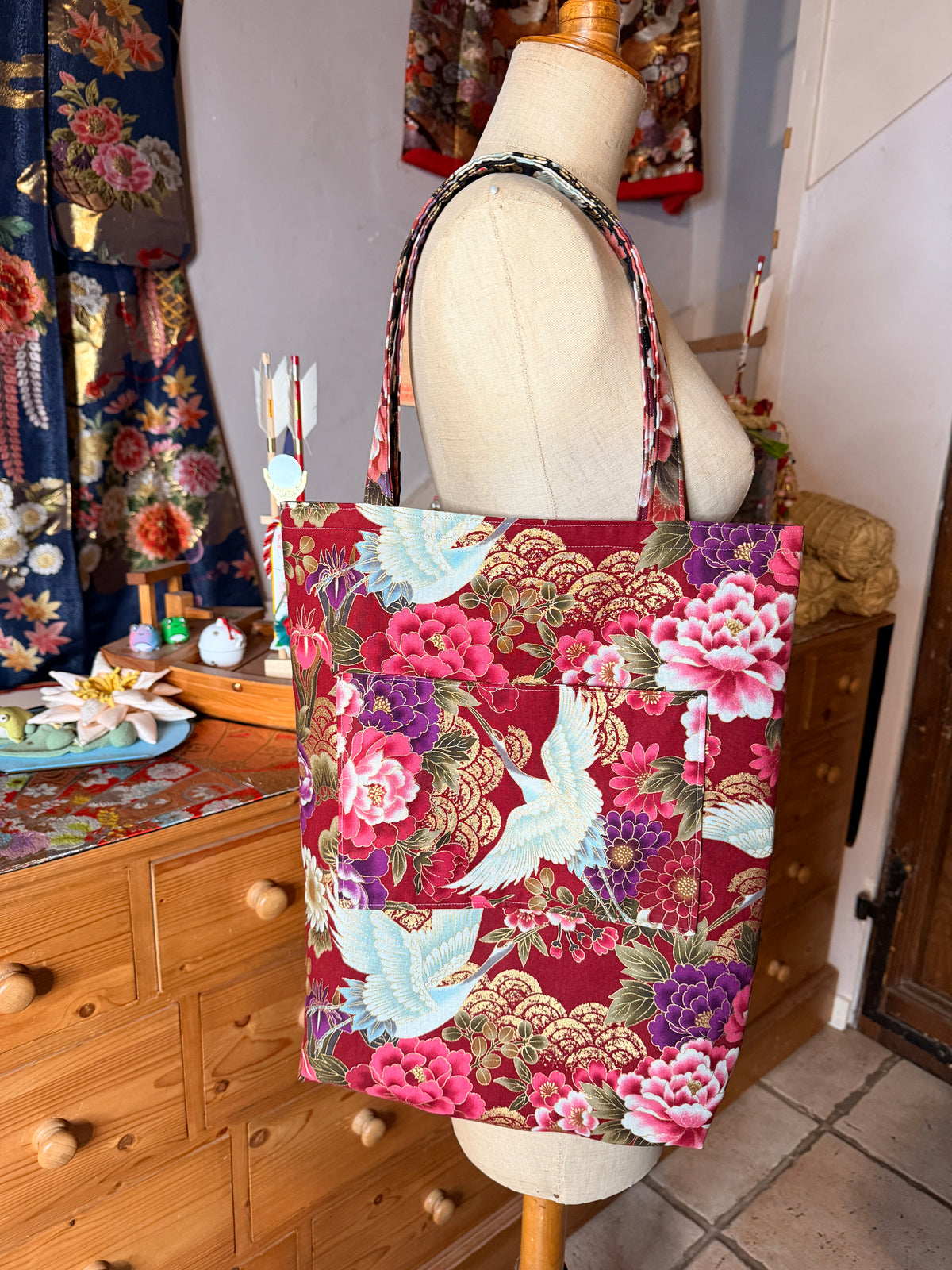 Tote bag tissu japonais en coton