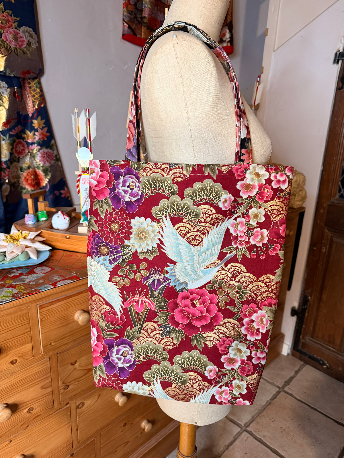 Tote bag tissu japonais en coton