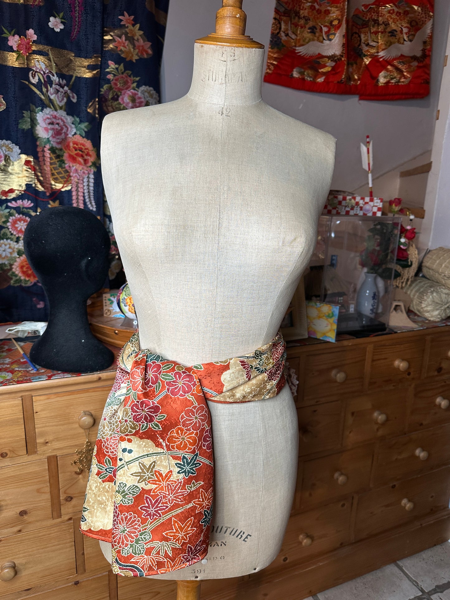 Foulard en soie kimono japonais