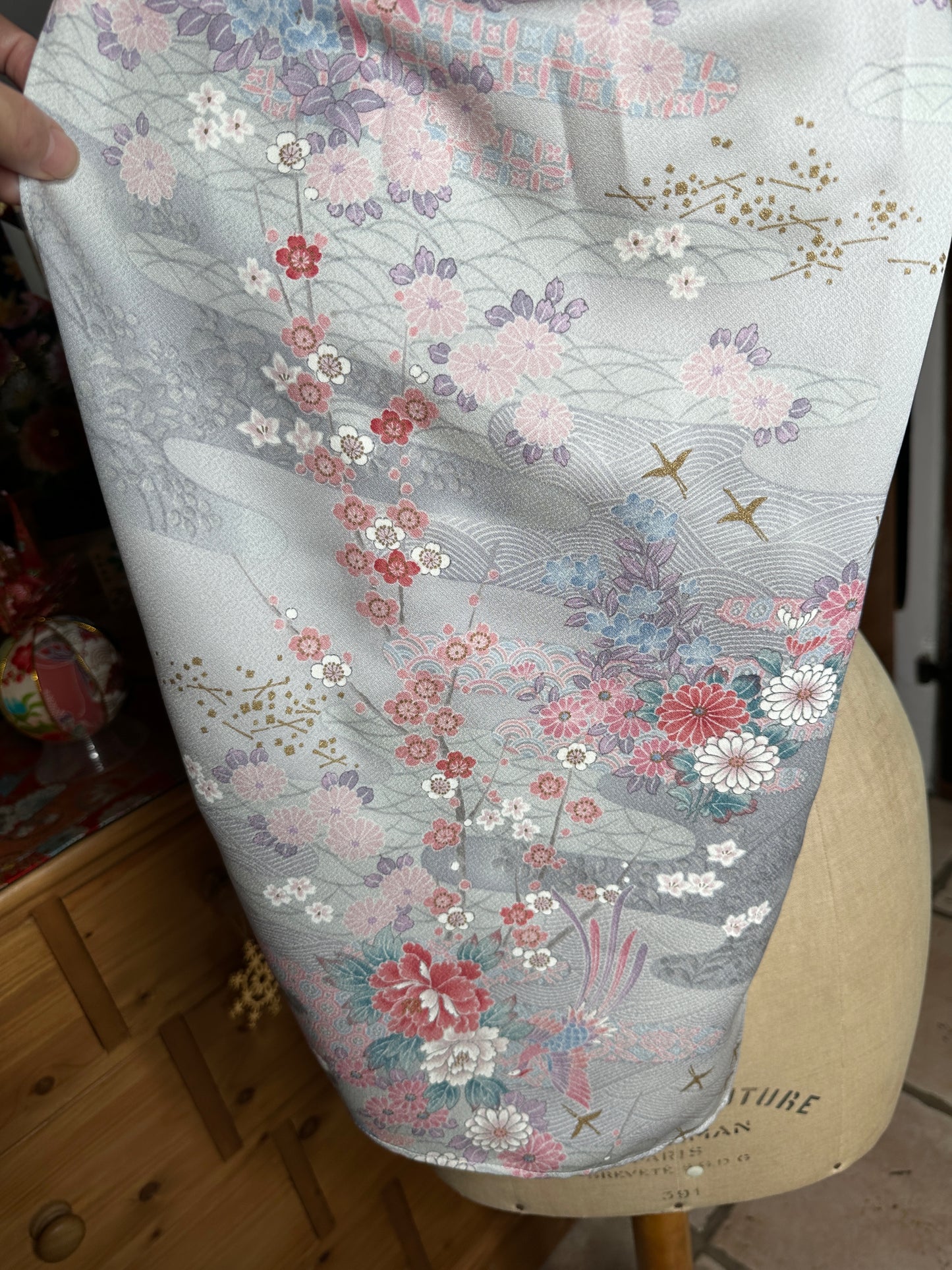 Foulard en soie kimono japonais Neuf