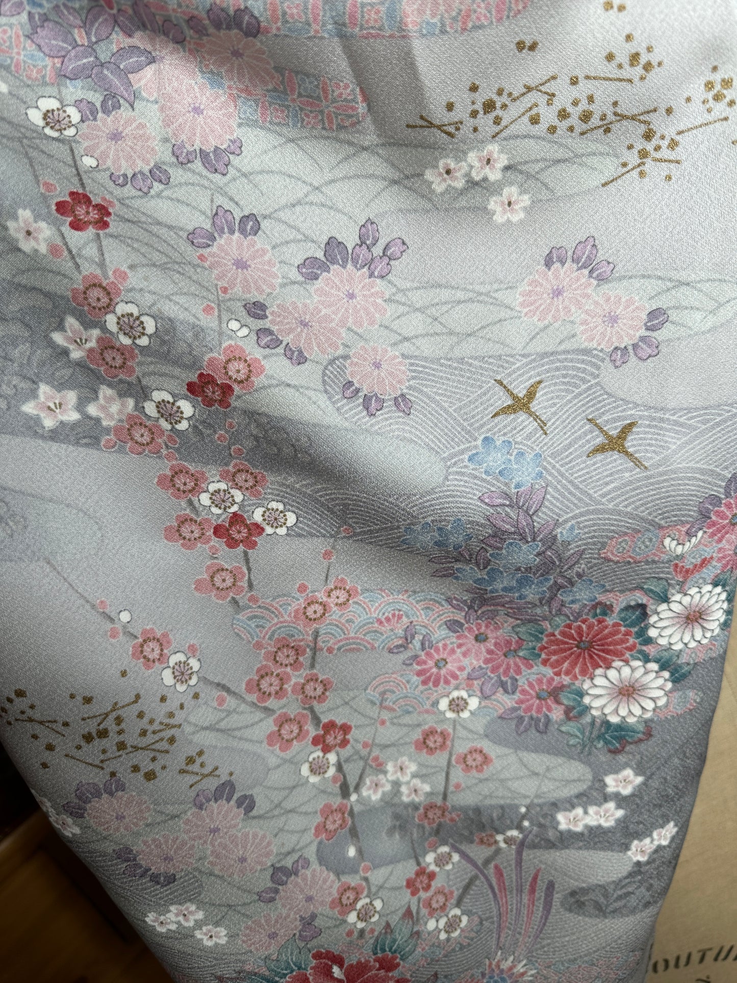 Foulard en soie kimono japonais Neuf