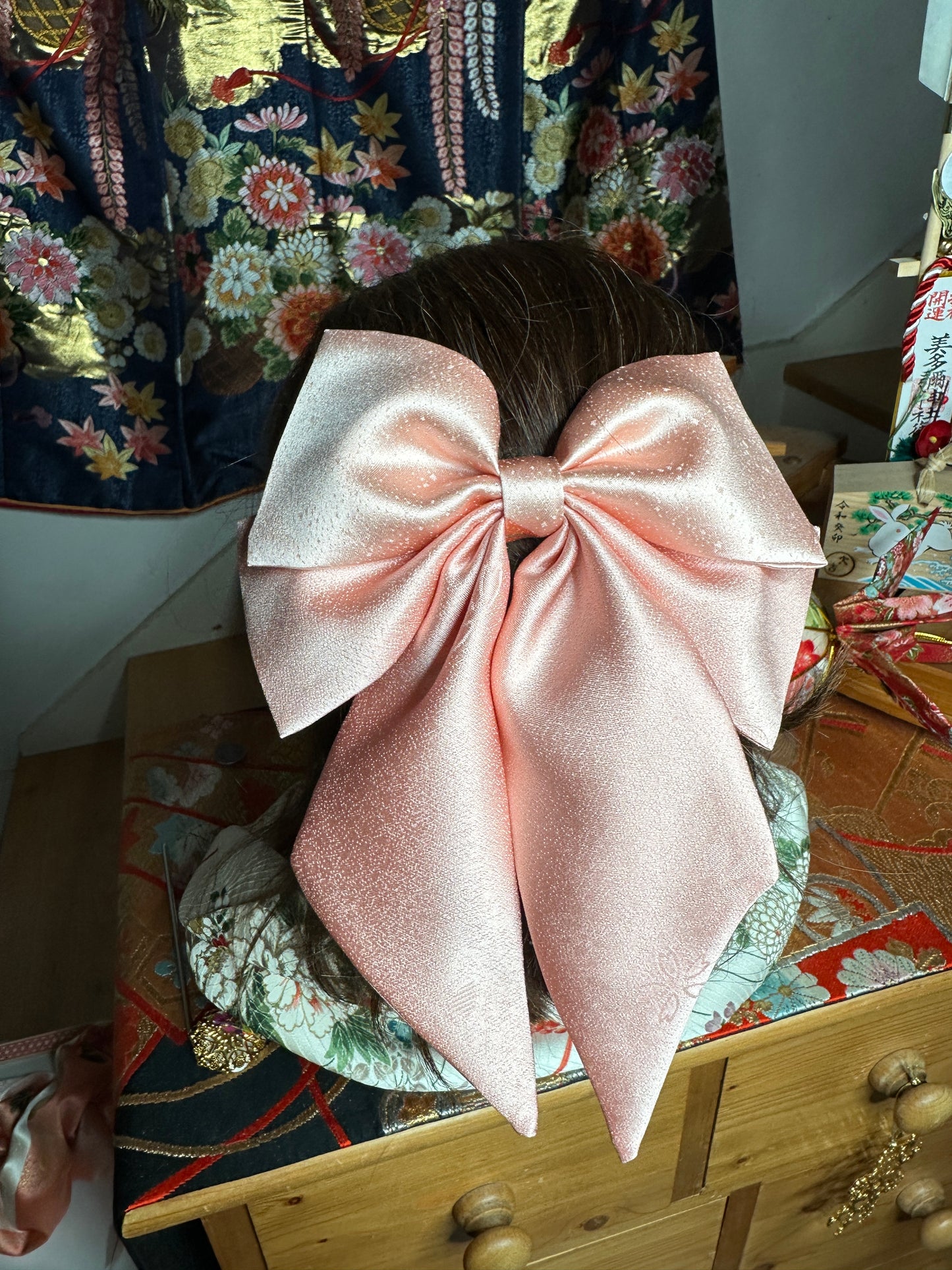 Barrette kimono japonais en soie