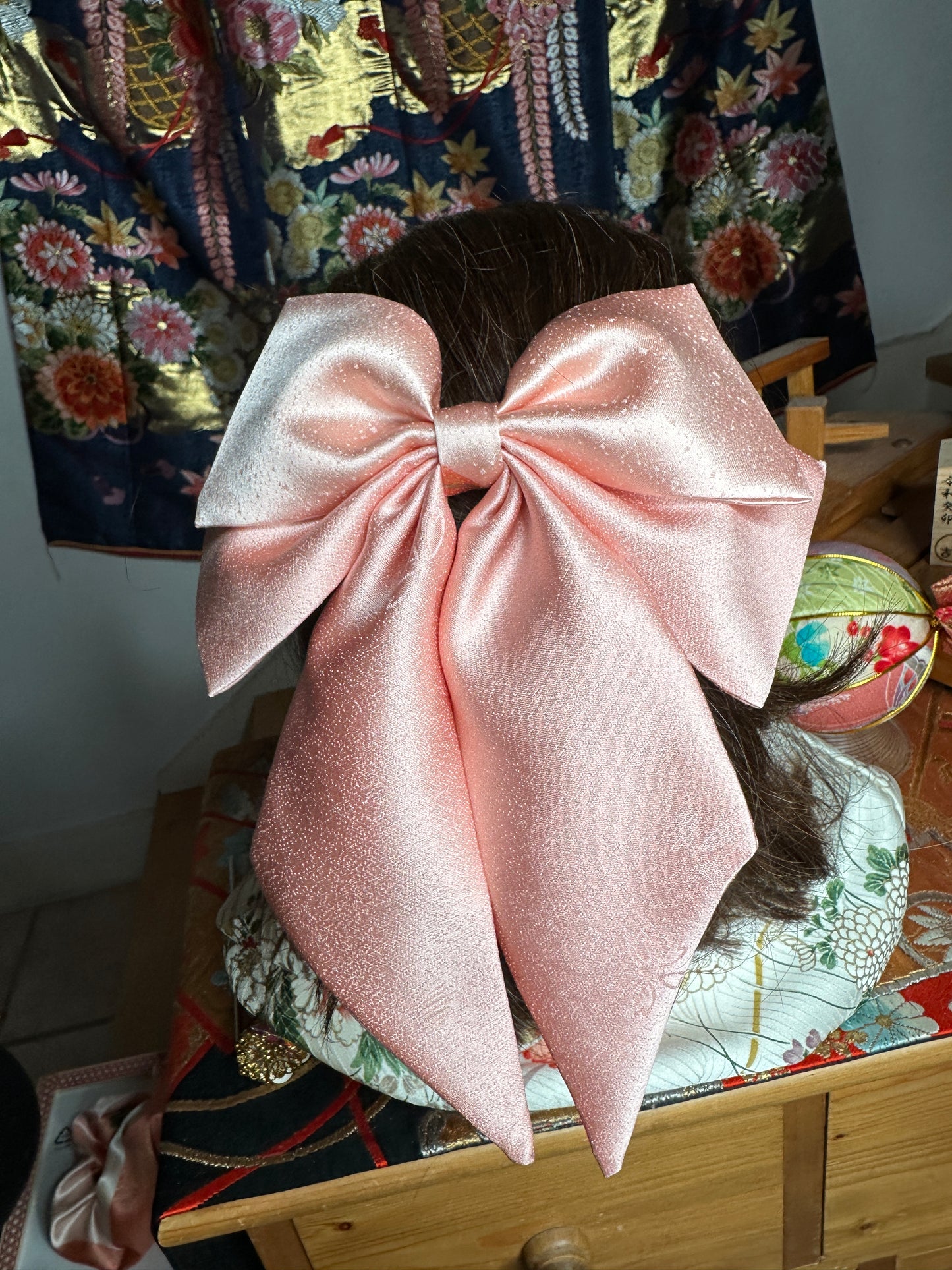 Barrette kimono japonais en soie