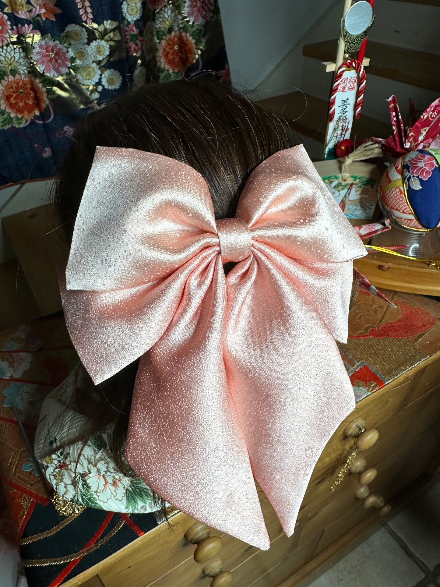 Barrette kimono japonais en soie