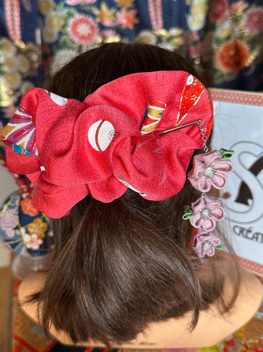 Kanzashi japonais kimono en soie Tsumamisaiku