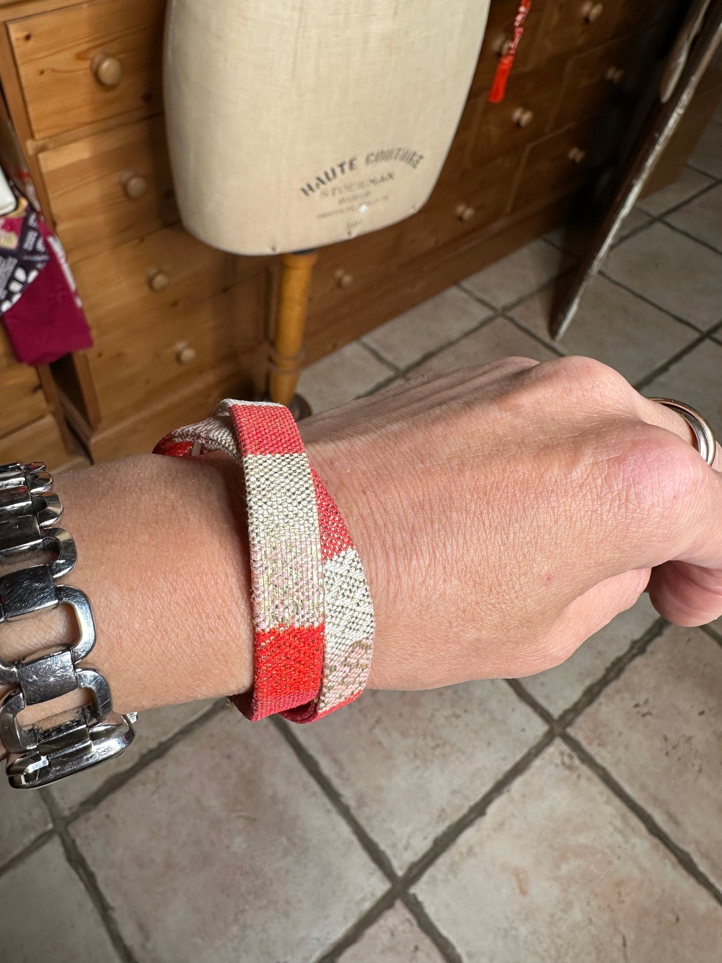 Bracelet Obijime en soie Neuf