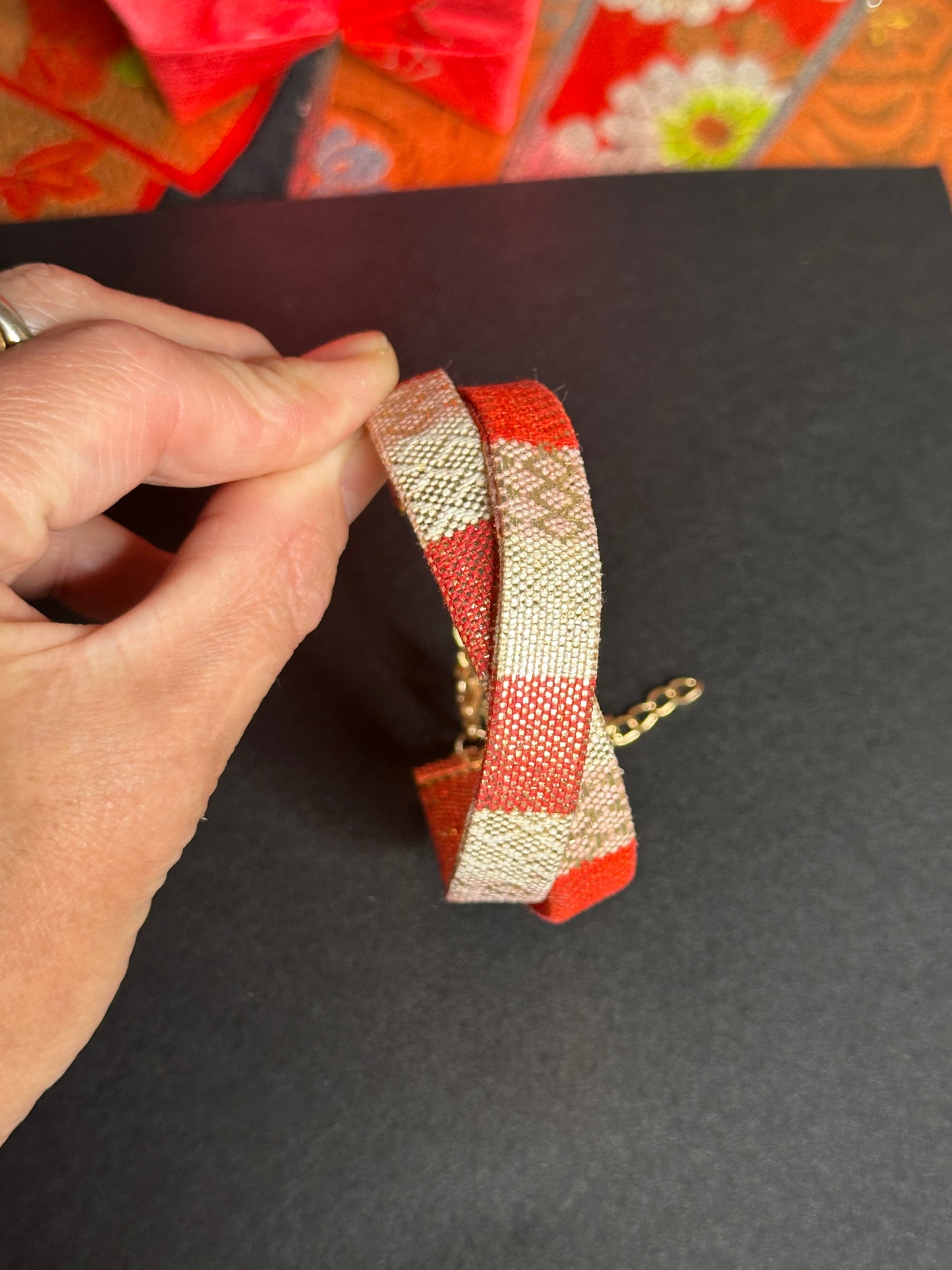 Bracelet Obijime en soie Neuf