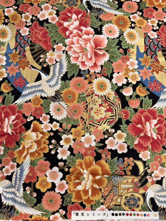 Coupon Tissu Japonais en coton 50cmx110cm