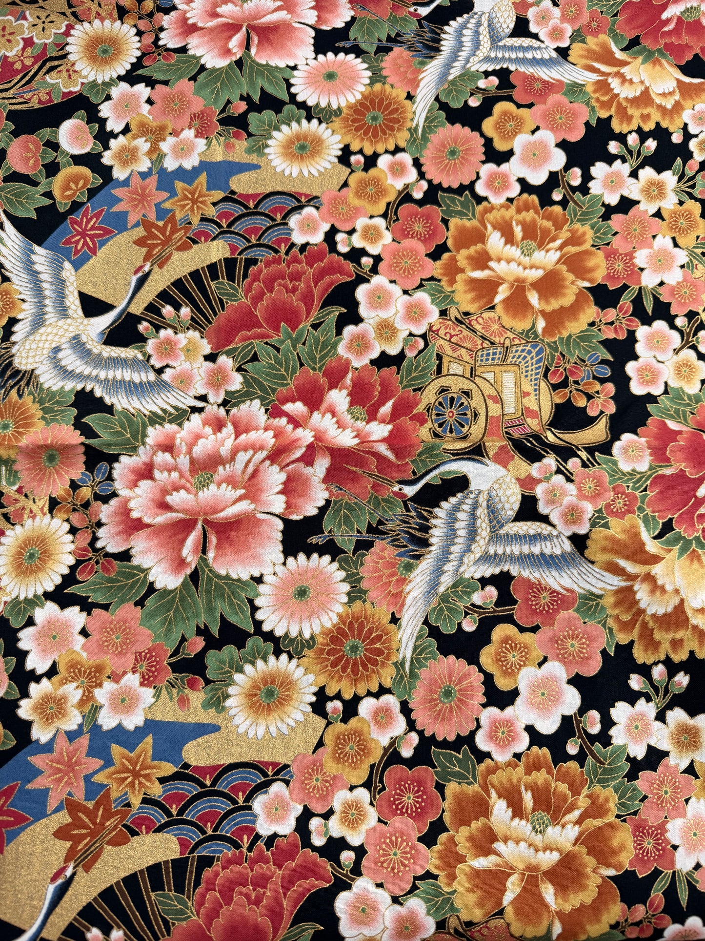 Coupon Tissu Japonais en coton 50cmx110cm