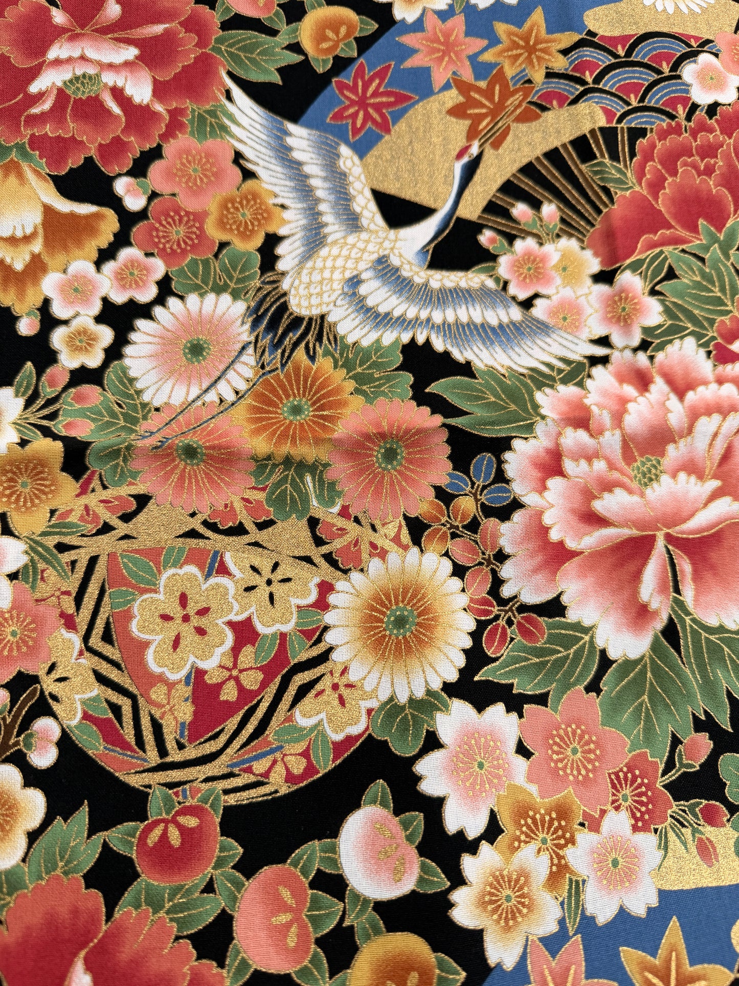 Coupon Tissu Japonais en coton 50cmx110cm