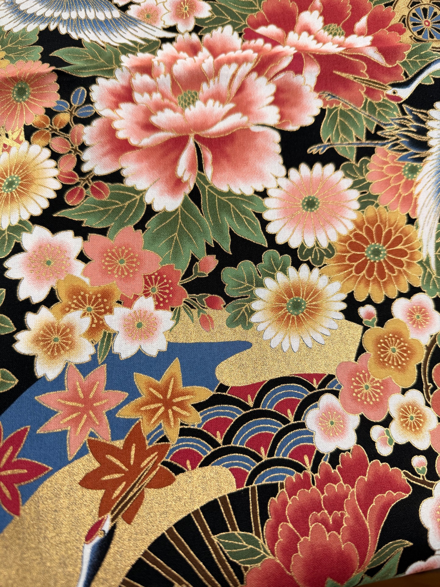Coupon Tissu Japonais en coton 50cmx110cm