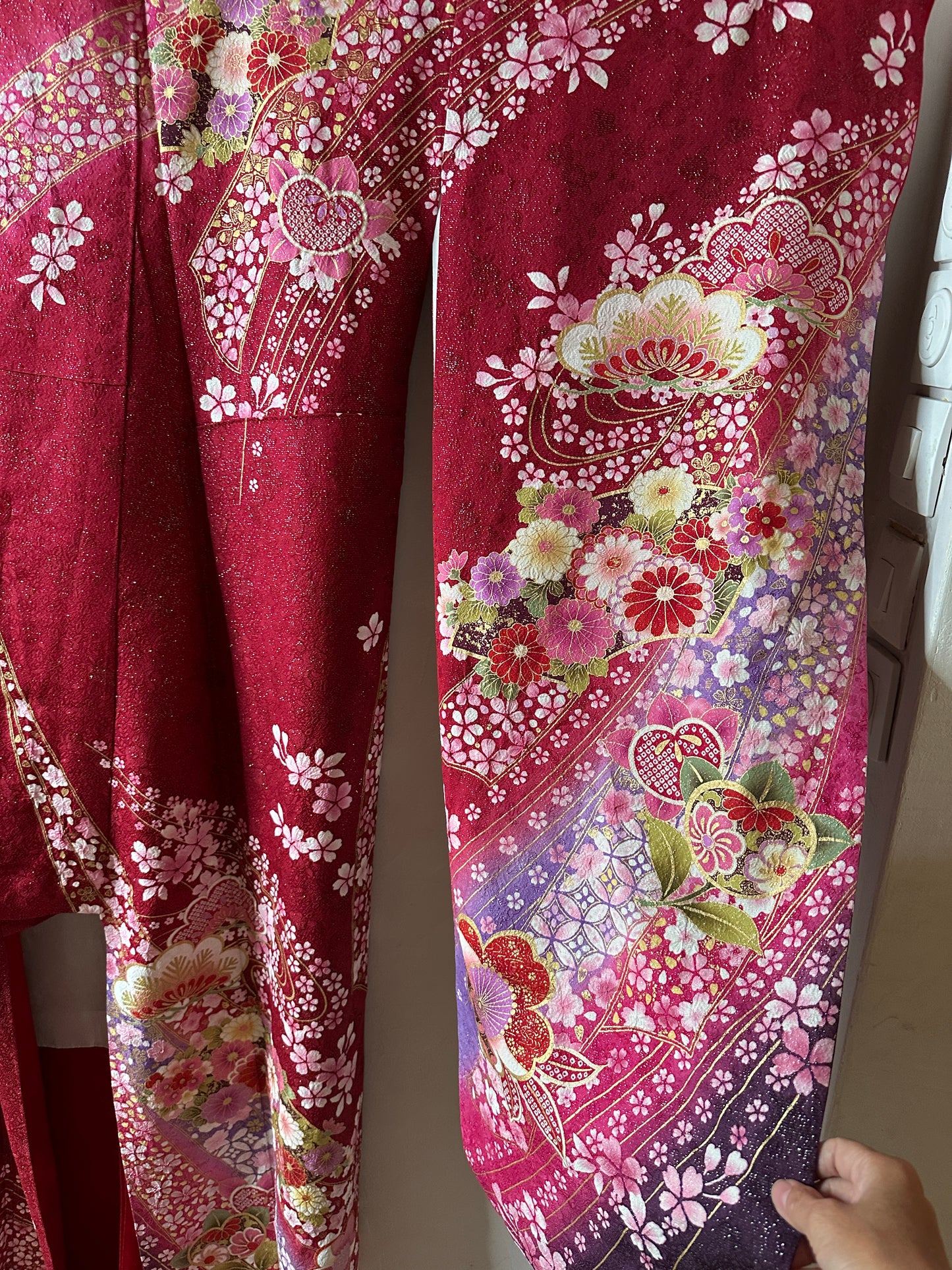 Furisode kimono japonais Neuf