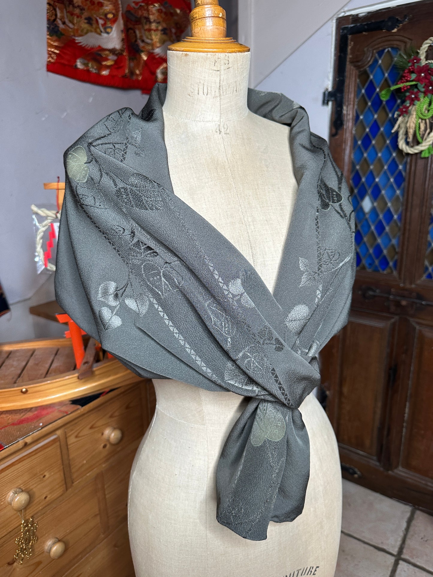 Cape tunique foulard en soie