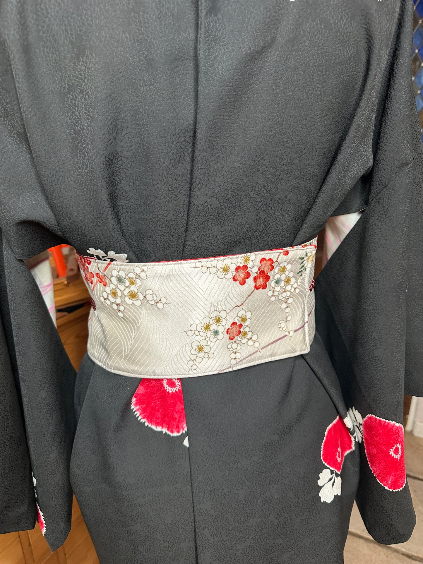 Ceinture Obi réversible en soie