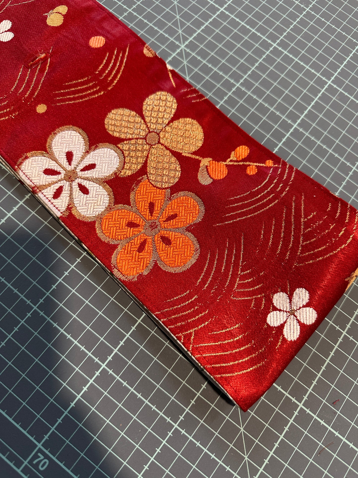Ceinture Obi réversible en soie