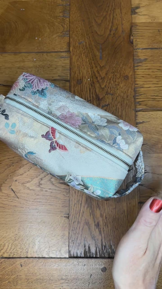 Trousse de toilette Obi kimono japonais en soie